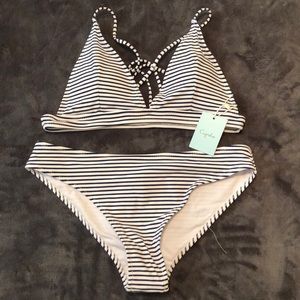 Cupshe Two Piece Striped Bikini